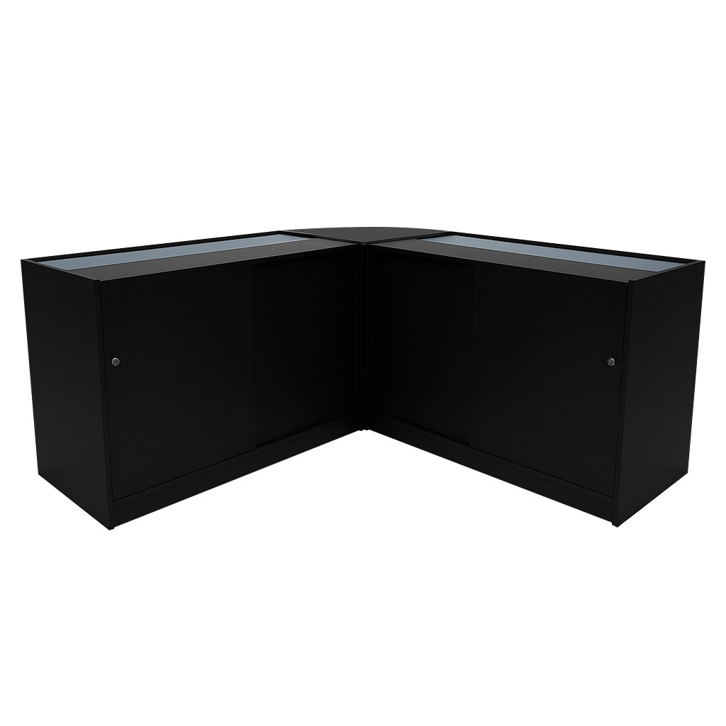 Set Mostradores Comerciales con Luz LED "SELENE"  CM60+ 2x C1500 – Negro