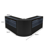 Set Mostradores Comerciales con Luz LED "SELENE"  CM60+ 2x C1500 – Negro