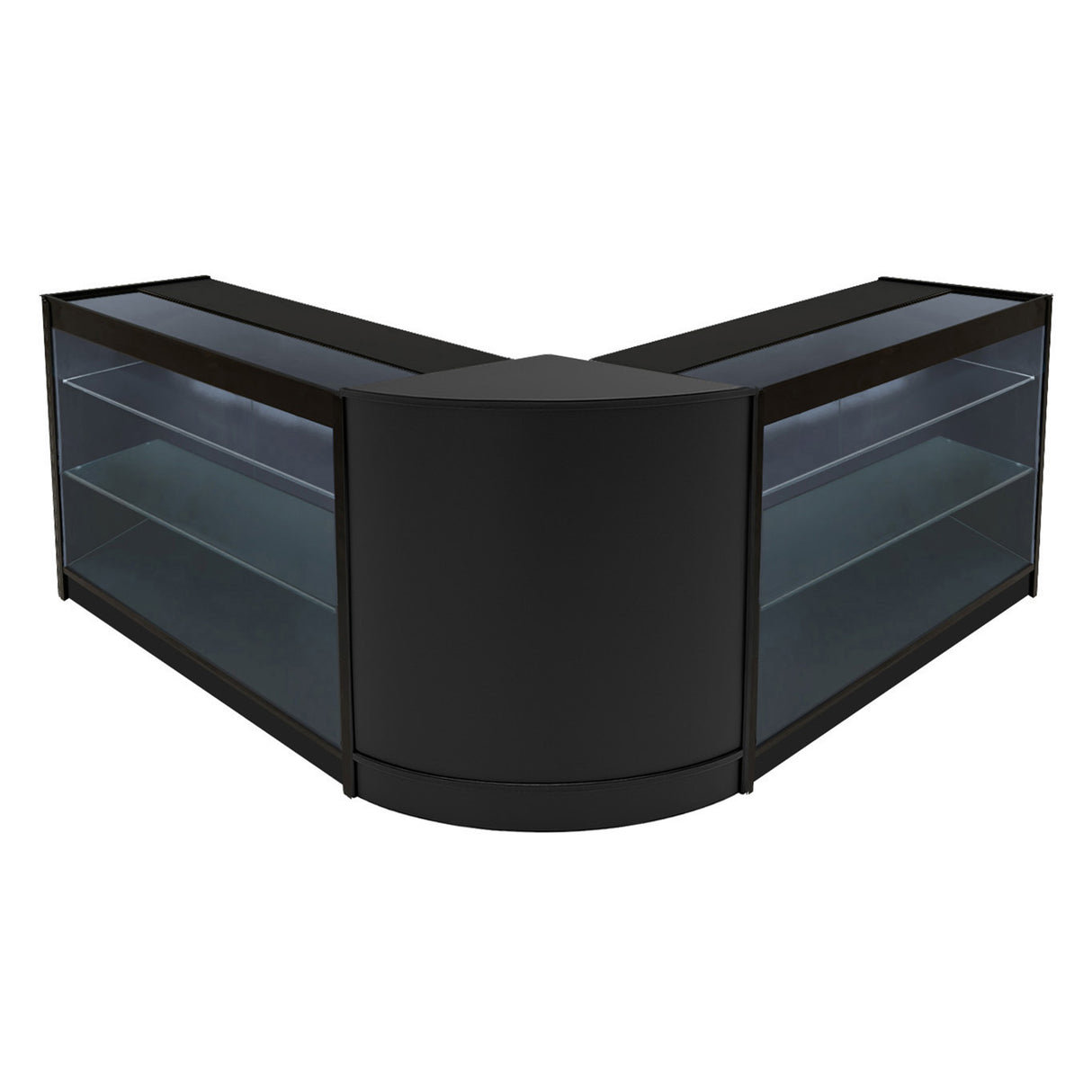 Set Mostradores Comerciales con Luz LED "HELIOS"  CM60+ 2x K1200 – Negro