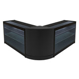 Set Mostradores Comerciales con Luz LED "HELIOS"  CM60+ 2x K1200 – Negro