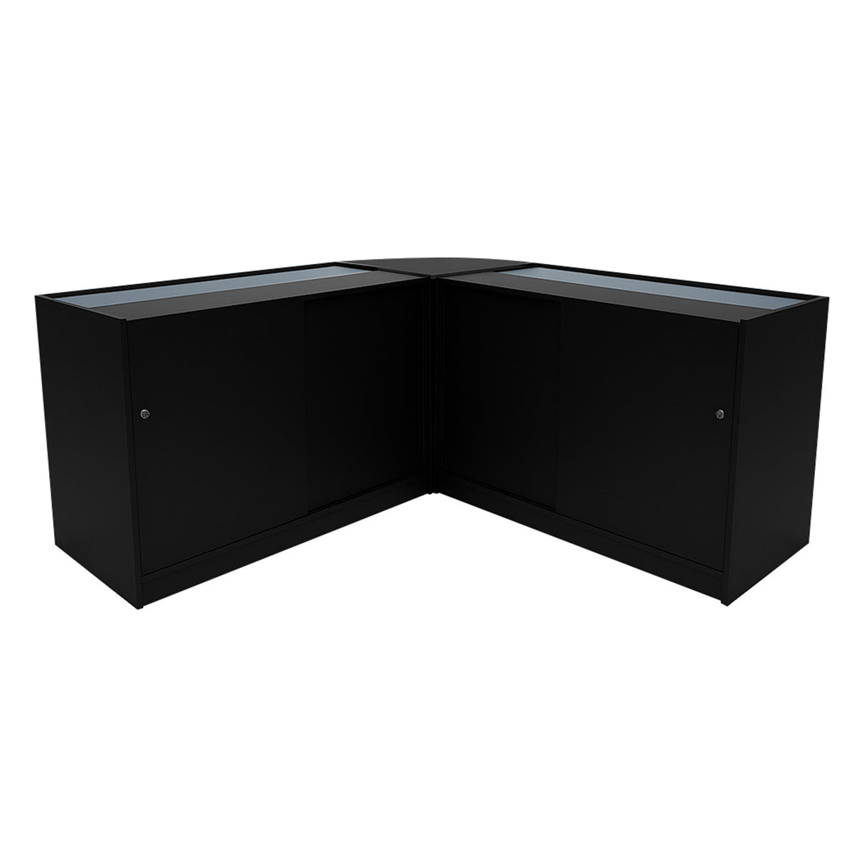 Set Mostradores Comerciales con Luz LED "HELIOS"  CM60+ 2x K1200 – Negro