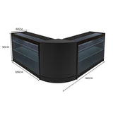 Set Mostradores Comerciales con Luz LED "HELIOS"  CM60+ 2x K1200 – Negro