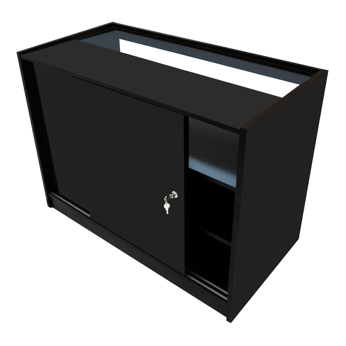 Set Mostradores Comerciales con Luz LED "ADONIS" CM60 + B1200 + C1200 – Negro