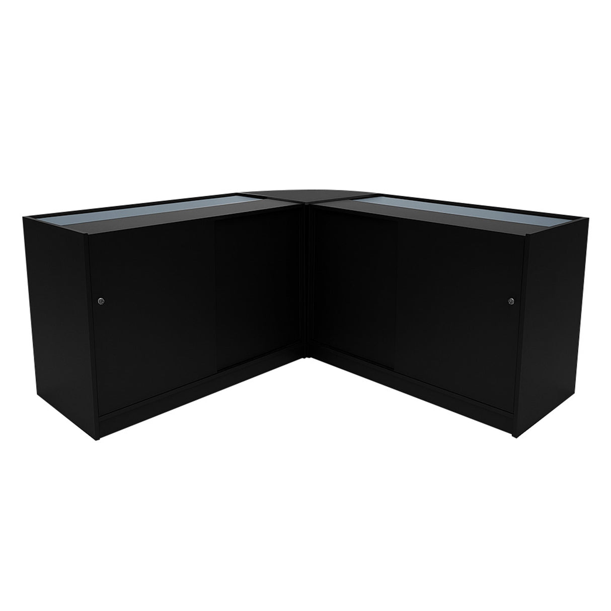 Set Mostradores Comerciales con Luz LED "ADONIS" CM60 + B1200 + C1200 – Negro