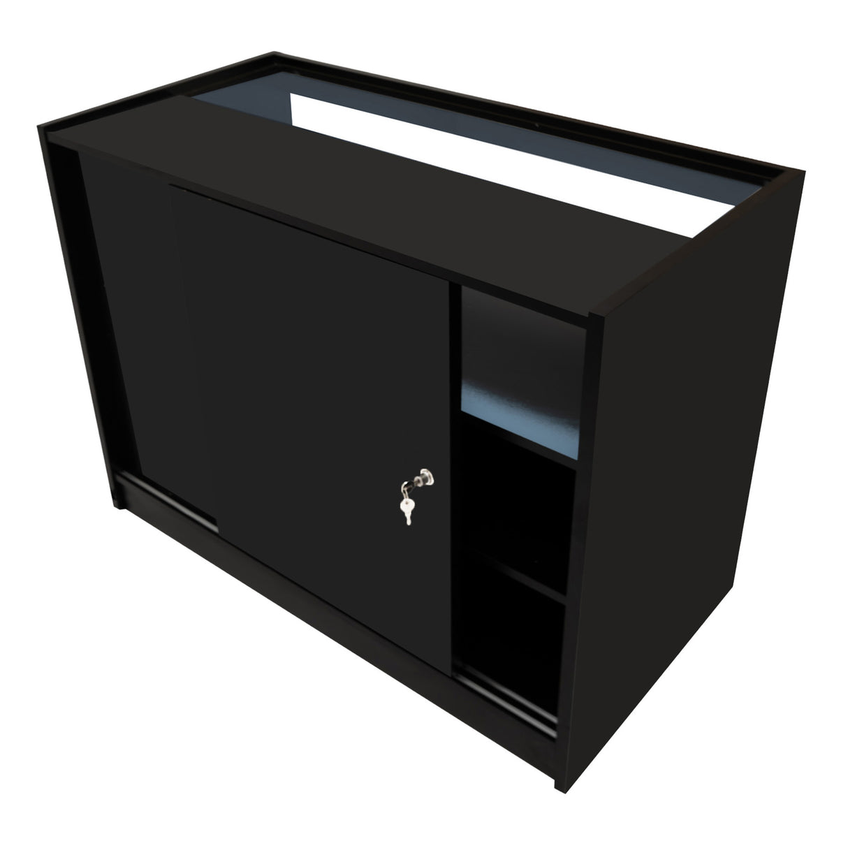 Set Mostradores Comerciales con Luz LED "TRITON" CM60 + K1200 + B1200 – Negro
