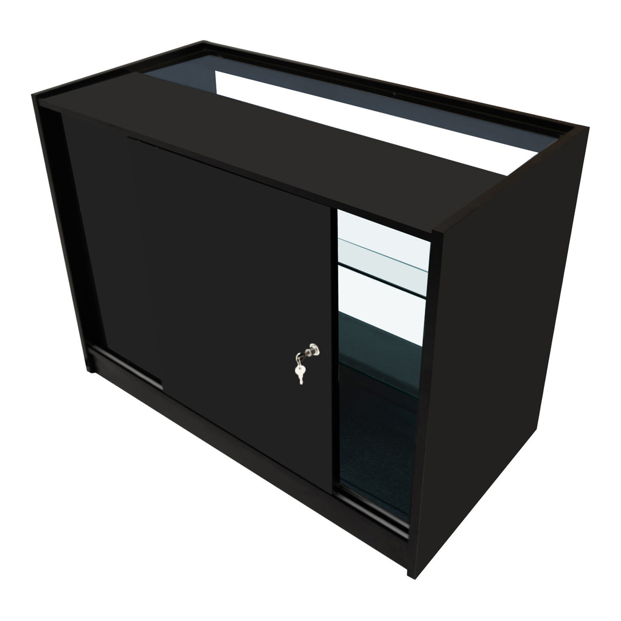 Set Mostradores Comerciales con Luz LED "HERA" CM60 + K1200 + C1200 – Negro