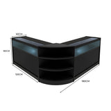 Set Mostradores Comerciales con Luz LED "THESEUS" LM60+ 2x B1200 – Negro