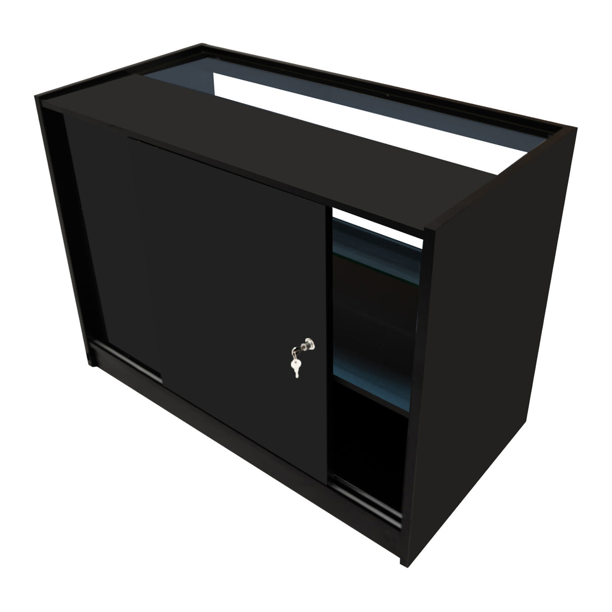 Set Mostradores Comerciales con Luz LED "ANDROMEDA" LM60+ 2x C1200 – Negro