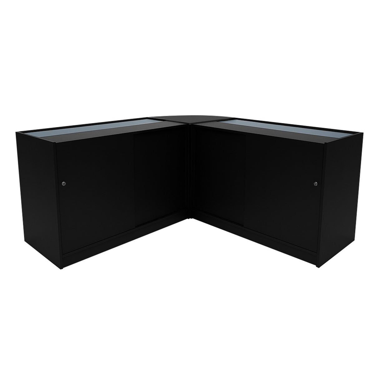Set Mostradores Comerciales con Luz LED "ANDROMEDA" LM60+ 2x C1200 – Negro