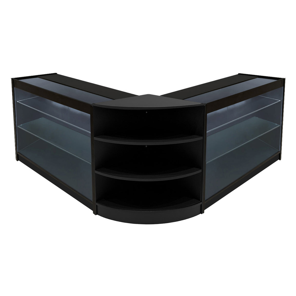 Set Mostradores Comerciales con Luz LED "APOLLO" LM60+ 2x K1200 – Negro
