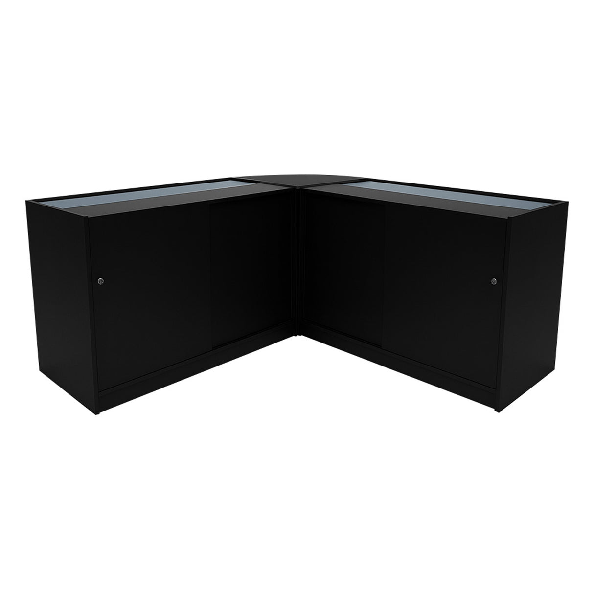 Set Mostradores Comerciales con Luz LED "APOLLO" LM60+ 2x K1200 – Negro