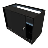 Set Mostradores Comerciales con Luz LED "HARMONIA" LM60 + B1200 + C1200 – Negro