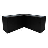 Set Mostradores Comerciales con Luz LED "HARMONIA" LM60 + B1200 + C1200 – Negro