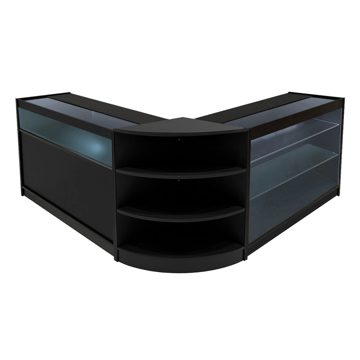 Set Mostradores Comerciales con Luz LED "CALLIOPE" LM60 + K1200 + C1200 – Negro