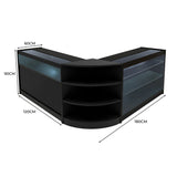 Set Mostradores Comerciales con Luz LED "CALLIOPE" LM60 + K1200 + C1200 – Negro