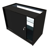 Set Mostradores Comerciales con Luz LED "VEGA" CM60 + K1200 + C1200 + TB60 – Negro