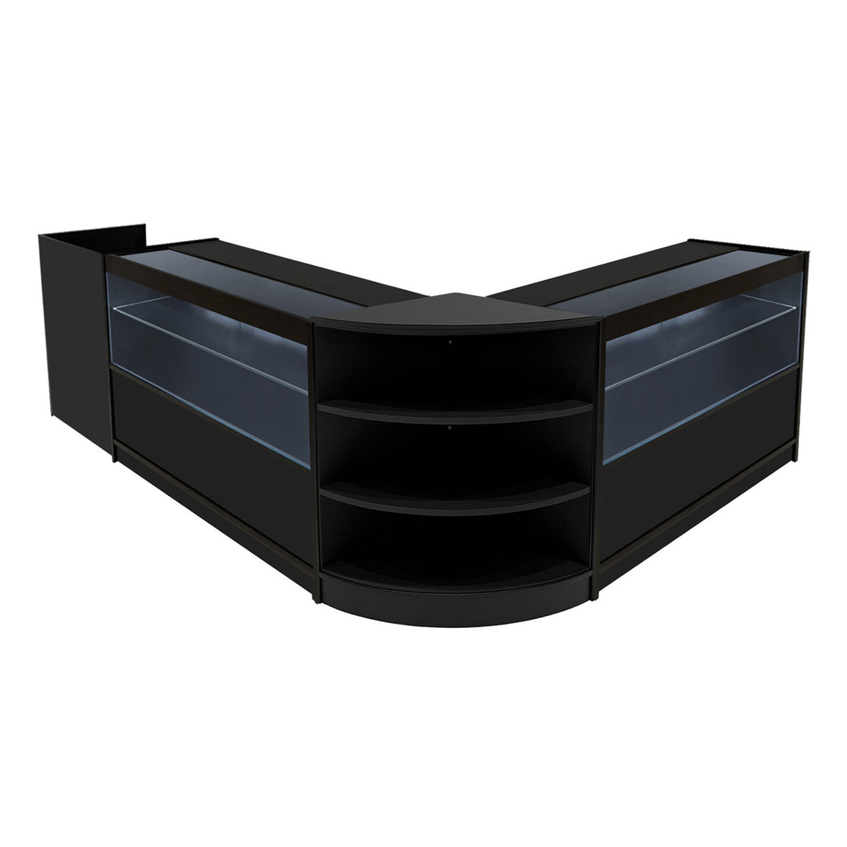 Set Mostradores Comerciales con Luz LED "ECLIPSE" LM60 + 2xC1200 + TB60 – Negro