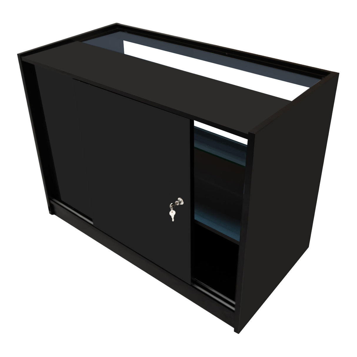 Set Mostradores Comerciales con Luz LED "ECLIPSE" LM60 + 2xC1200 + TB60 – Negro