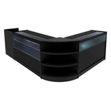 Set Mostradores Comerciales con Luz LED "EUROPA" LM60 + B1200 + C1200 + TB60 – Negro