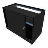 Set Mostradores Comerciales con Luz LED "EUROPA" LM60 + B1200 + C1200 + TB60 – Negro