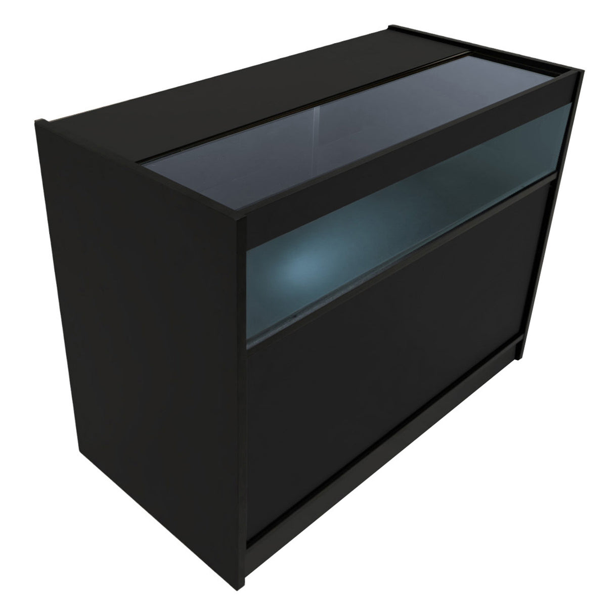 Set Mostradores Comerciales con Luz LED "HYPERION" LM60 + B1200 + K1200 + TB60 – Negro
