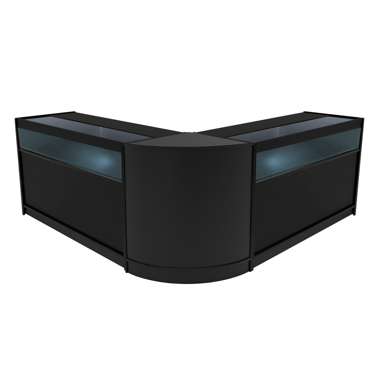 Set Mostradores Comerciales con Luz LED "IRIS"  CM60+ 2x B1500 – Negro