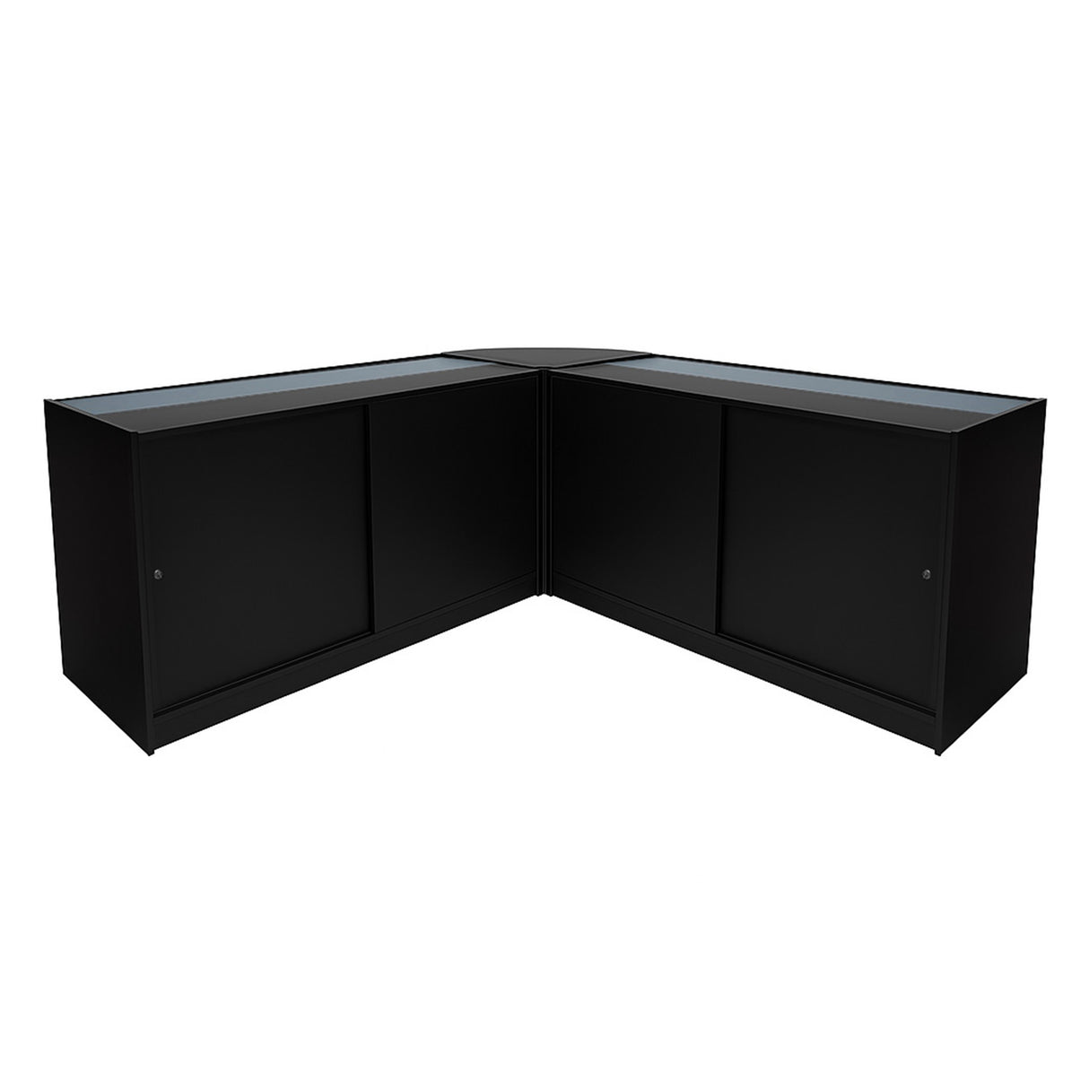 Set Mostradores Comerciales con Luz LED "IRIS"  CM60+ 2x B1500 – Negro