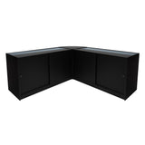 Set Mostradores Comerciales con Luz LED "IRIS"  CM60+ 2x B1500 – Negro