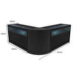 Set Mostradores Comerciales con Luz LED "IRIS"  CM60+ 2x B1500 – Negro