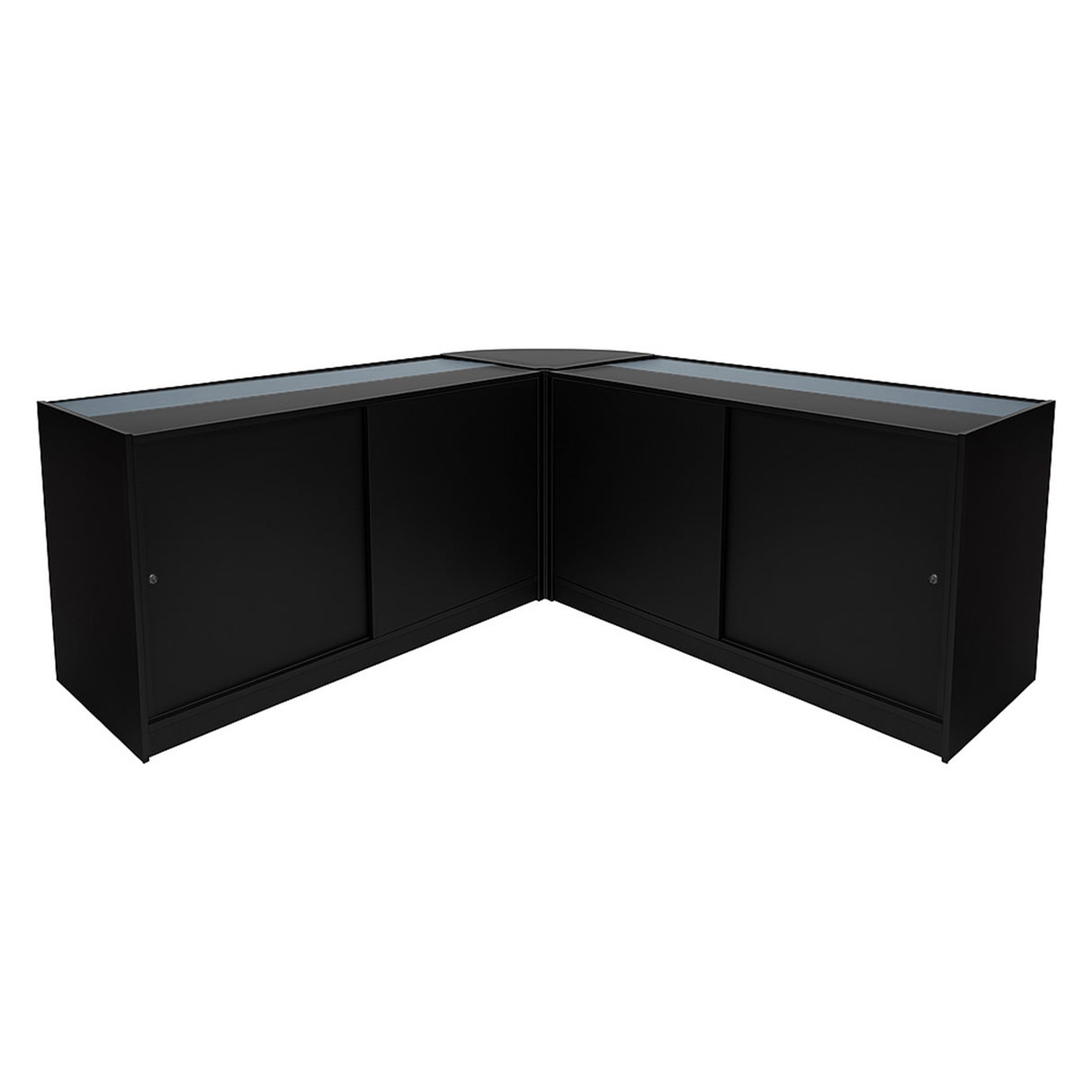 Set Mostradores Comerciales con Luz LED "ADONIS" CM60 + B1500 + C1500 – Negro