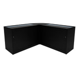 Set Mostradores Comerciales con Luz LED "HERA" CM60 + K1500 + C1500 – Negro