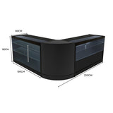 Set Mostradores Comerciales con Luz LED "HERA" CM60 + K1500 + C1500 – Negro