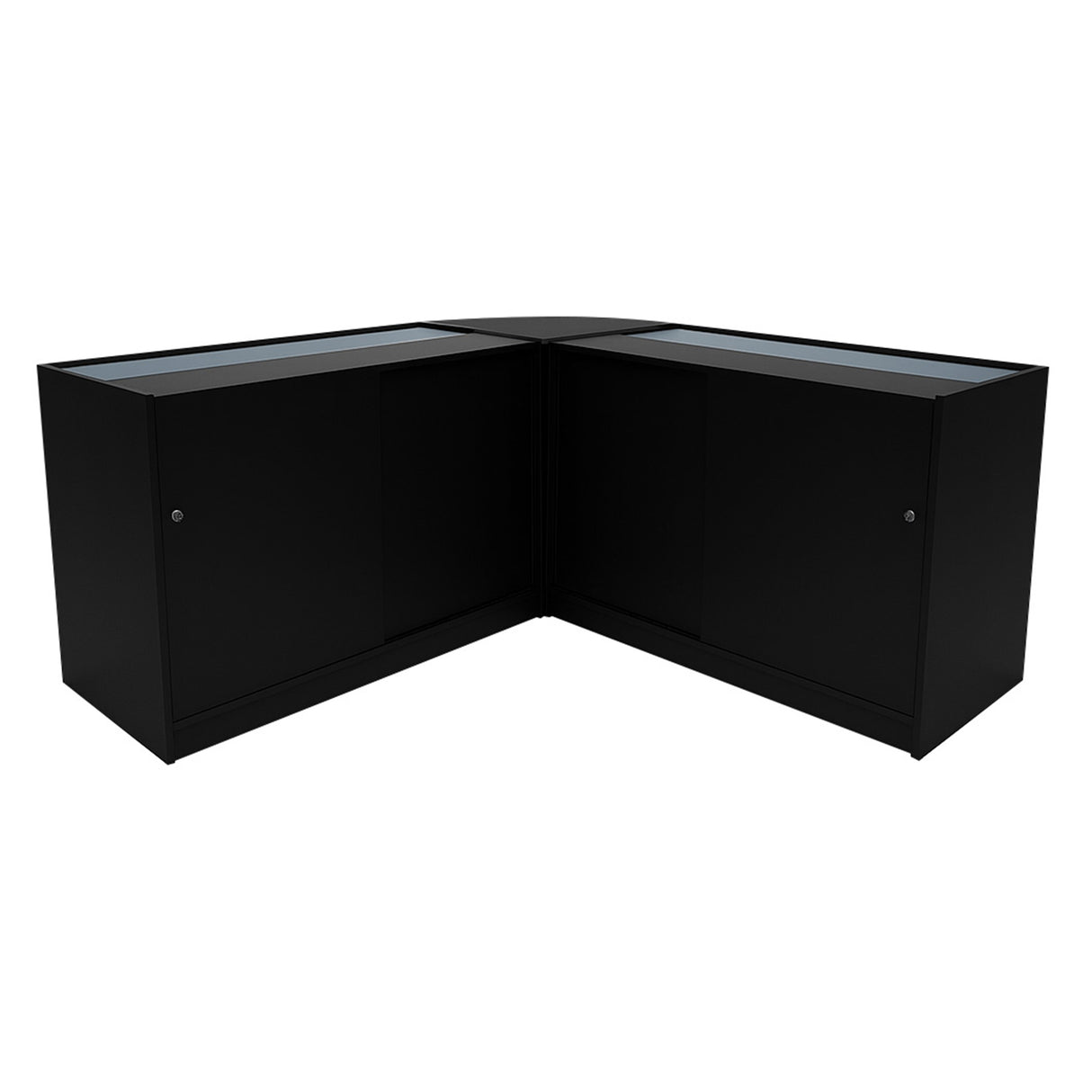 Set Mostradores Comerciales con Luz LED "APOLLO" LM60+ 2x K1500 – Negro