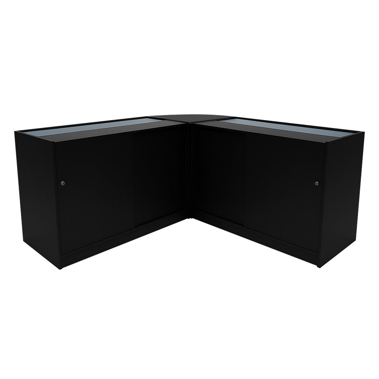 Set Mostradores Comerciales con Luz LED "CALLIOPE" LM60 + K1500 + C1500 – Negro