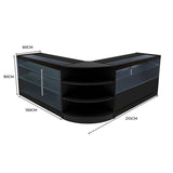 Set Mostradores Comerciales con Luz LED "CALLIOPE" LM60 + K1500 + C1500 – Negro