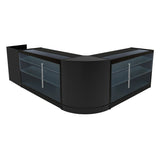 Set Mostradores Comerciales con Luz LED "ARIES" CM60 + 2xK1500 + TB60 – Negro