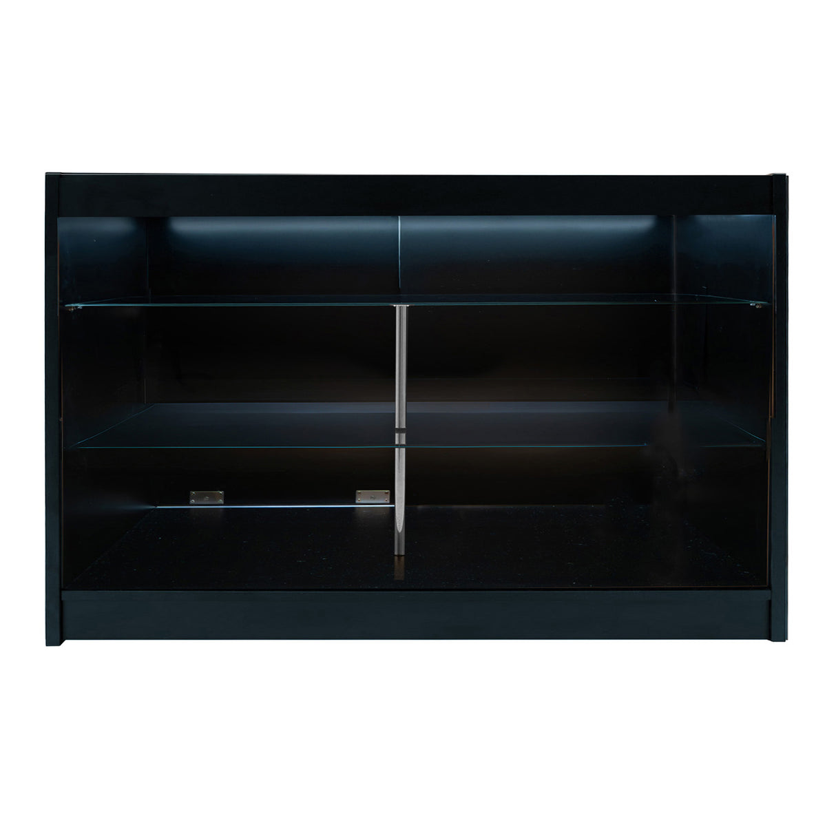 Set Mostradores Comerciales con Luz LED "ARIES" CM60 + 2xK1500 + TB60 – Negro