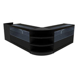 Set Mostradores Comerciales con Luz LED "ECLIPSE" LM60 + 2xC1500 + TB60 – Negro
