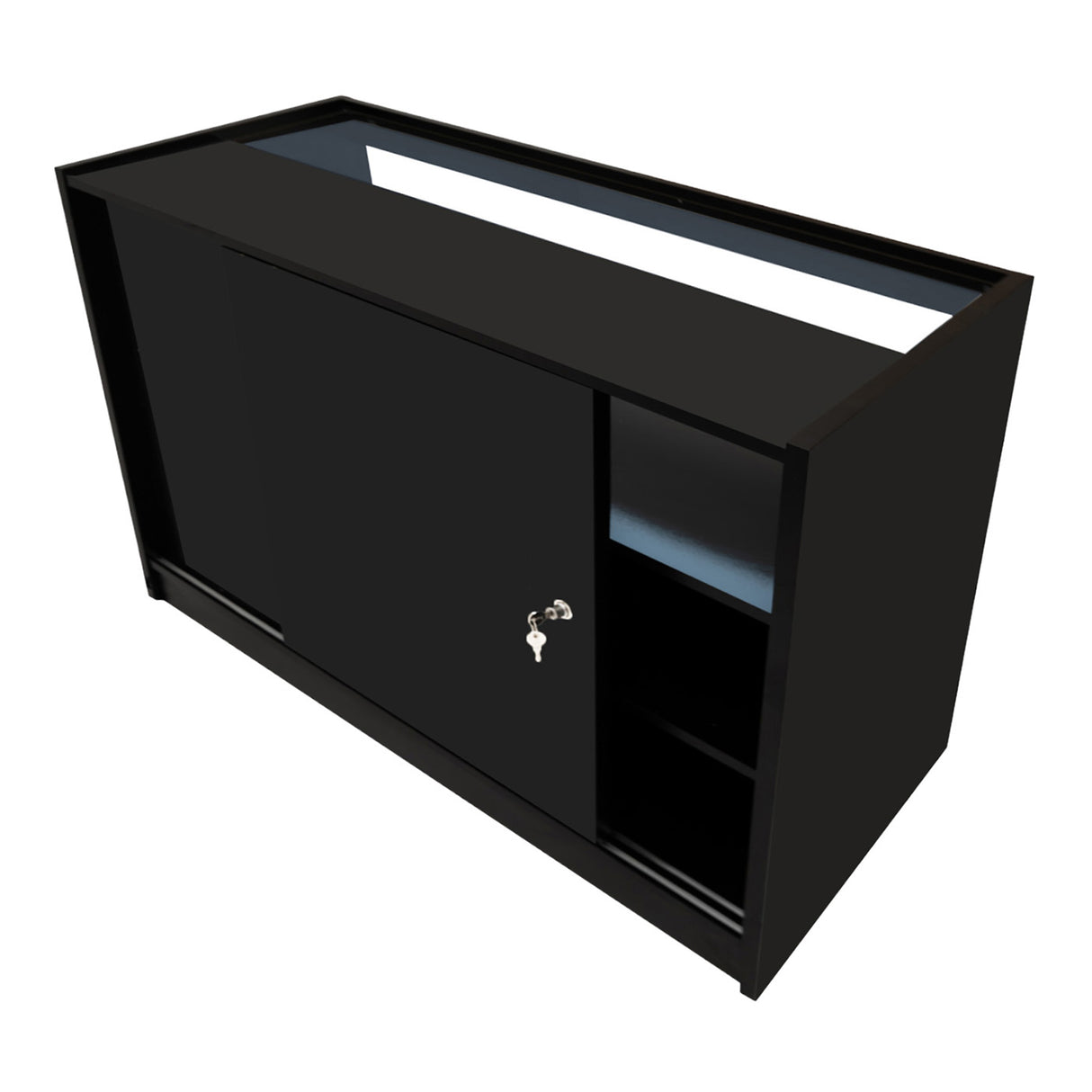 Set Mostradores Comerciales con Luz LED "EUROPA" LM60 + B1500 + C1500 + TB60 – Negro