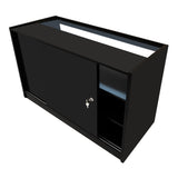 Set Mostradores Comerciales con Luz LED "EUROPA" LM60 + B1500 + C1500 + TB60 – Negro