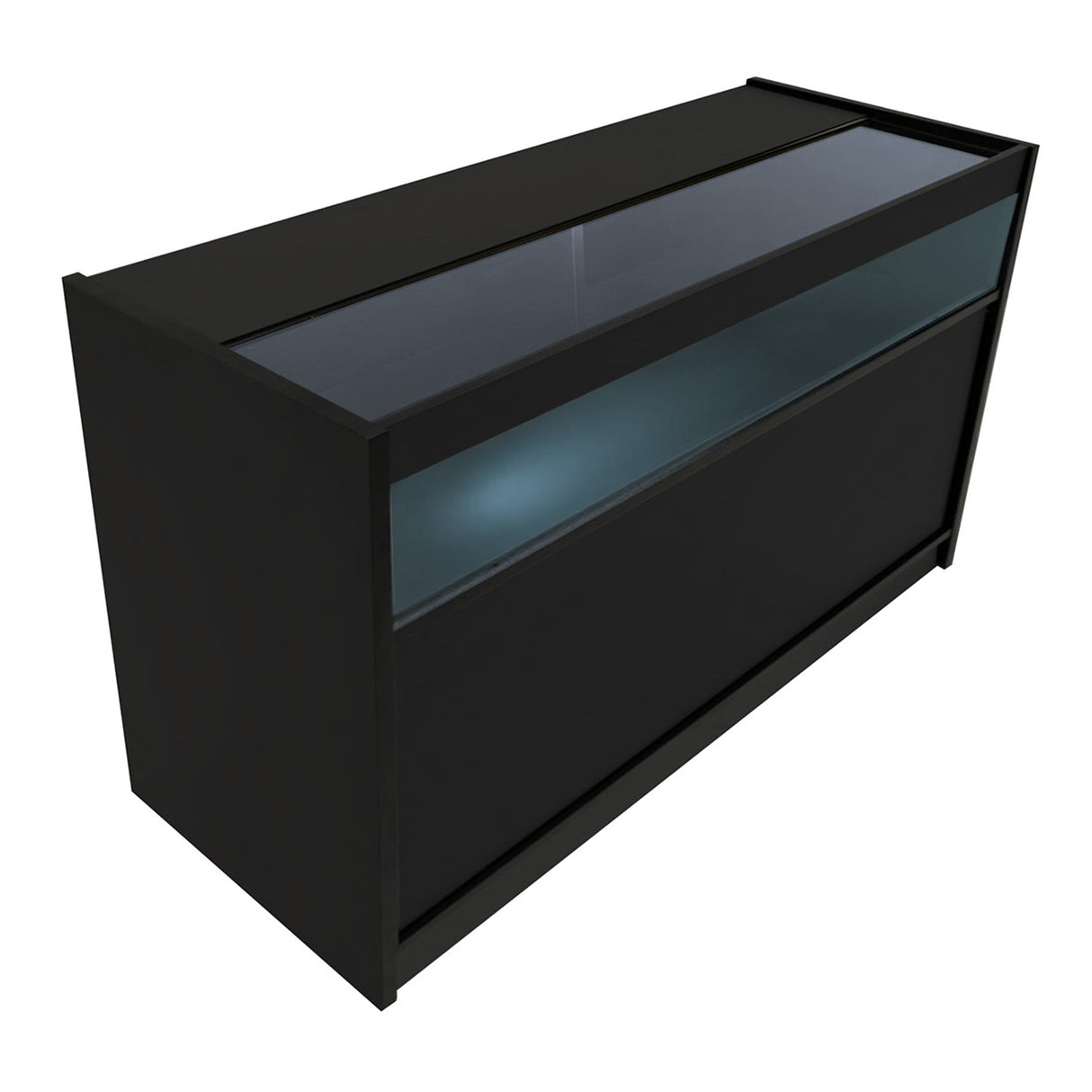 Set Mostradores Comerciales con Luz LED "HYPERION" LM60 + B1500 + K1500 + TB60 – Negro