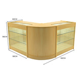 Set Mostradores Comerciales con Luz LED "HELIOS"  CM60+ 2x K900 – Arce