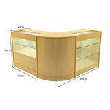 Set Mostradores Comerciales con Luz LED "HERA" CM60 + K900 + C900 – Arce