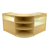 Set Mostradores Comerciales con Luz LED "HARMONIA" LM60 + B900 + C900 – color Arce