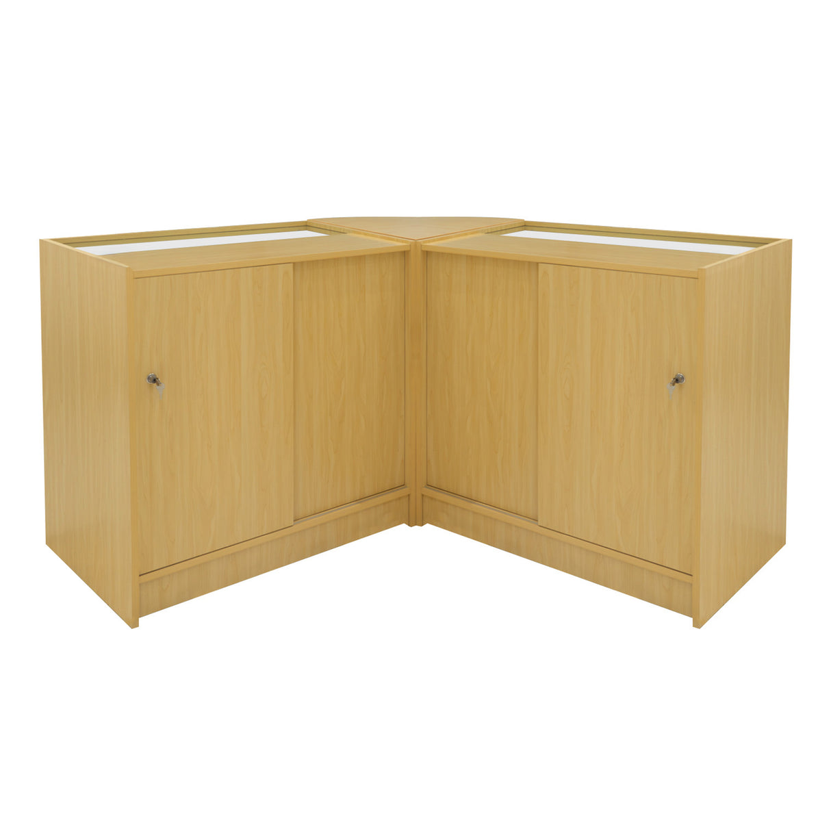 Set Mostradores Comerciales con Luz LED "HARMONIA" LM60 + B900 + C900 – color Arce