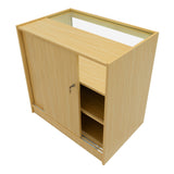 Set Mostradores Comerciales con Luz LED "LUNA" CM60 + 2xB900 + TB60 – Arce