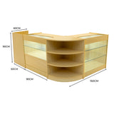 Set Mostradores Comerciales con Luz LED "THEIA" LM60 + K900 + C900 + TB60 – Arce