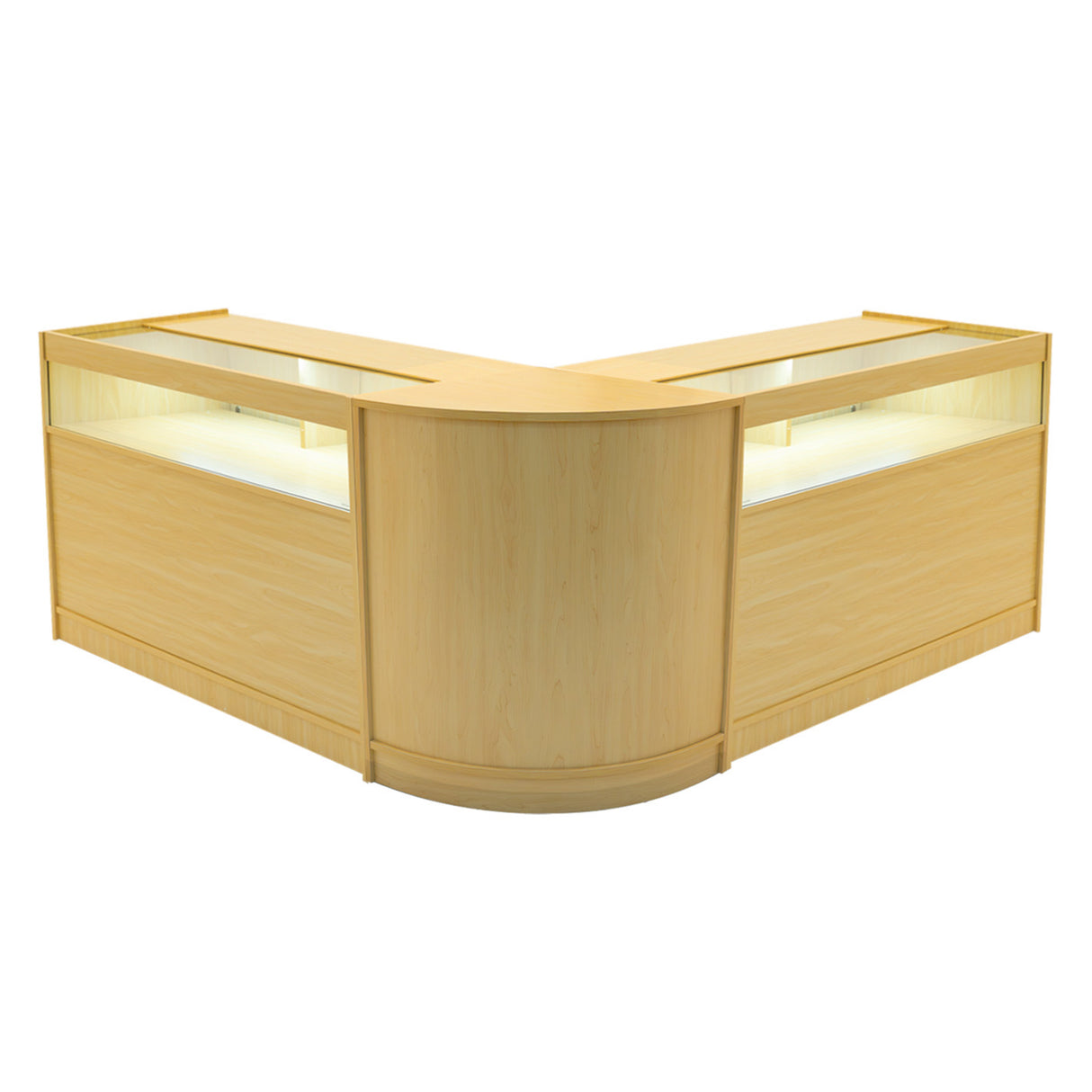 Set Mostradores Comerciales con Luz LED "IRIS"  CM60+ 2x B1200 –Arce
