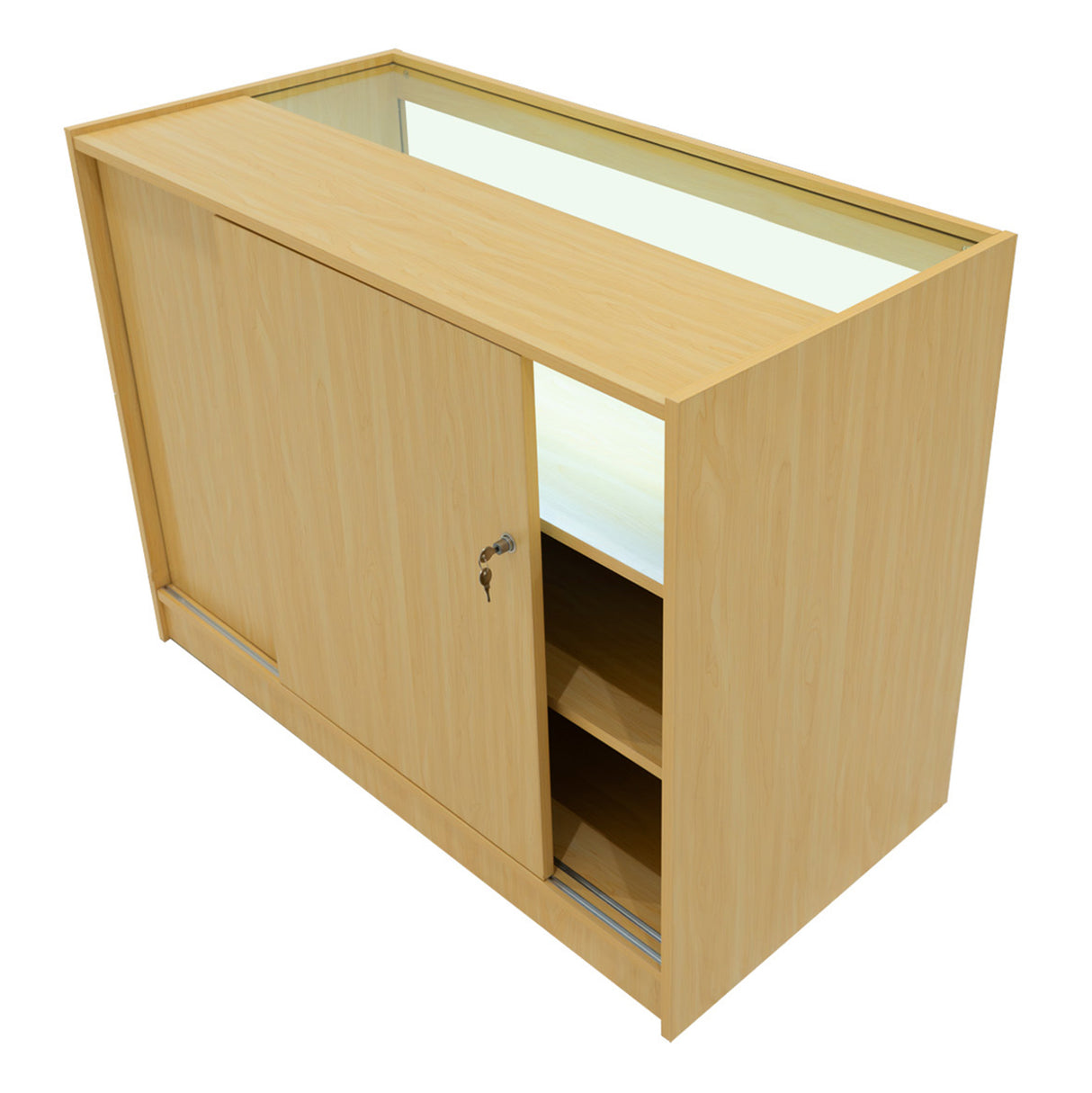 Set Mostradores Comerciales con Luz LED "IRIS"  CM60+ 2x B1200 –Arce