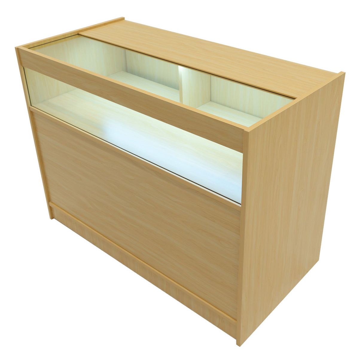 Set Mostradores Comerciales con Luz LED "IRIS"  CM60+ 2x B1200 –Arce